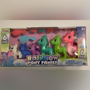 Rainbow Pony Family Set by